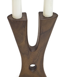 handcrafted wooden candle holder