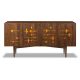 console and solid walnut cabinet