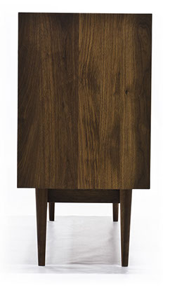 console and solid walnut cabinet