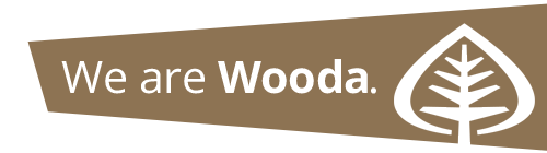 we are wood logo